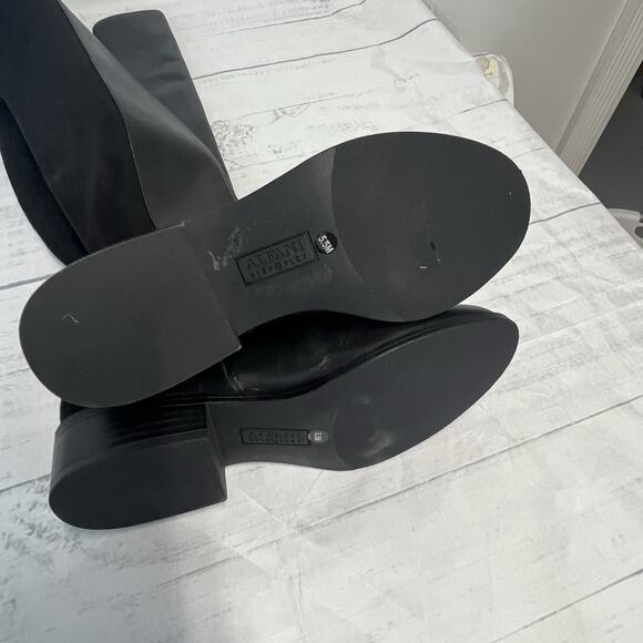 Alfani Step Flex Ludlowe Black Leather Stretch Knee High Riding Boots Size 5.5 M - Picture 10 of 13